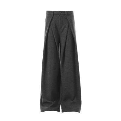 Ruffled design casual pants