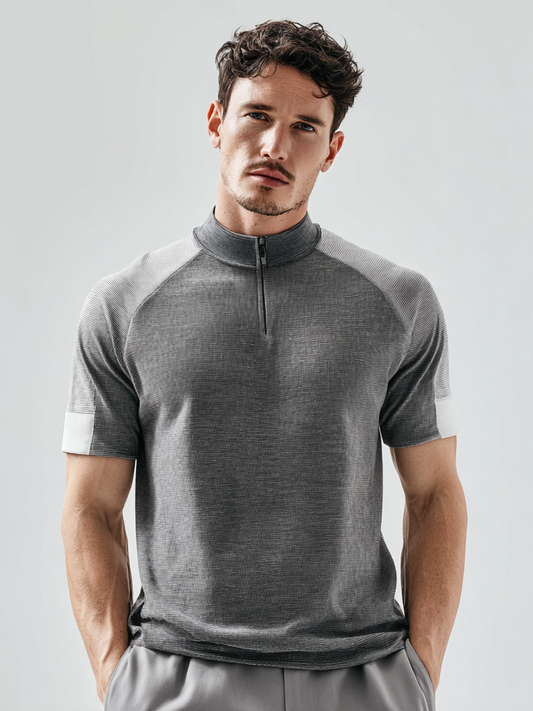 Casual, breathable and lightweight knitted T-shirt