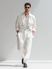 Men's fashionable linen suit