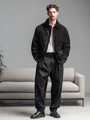 Men's fashionable workwear corduroy jacket