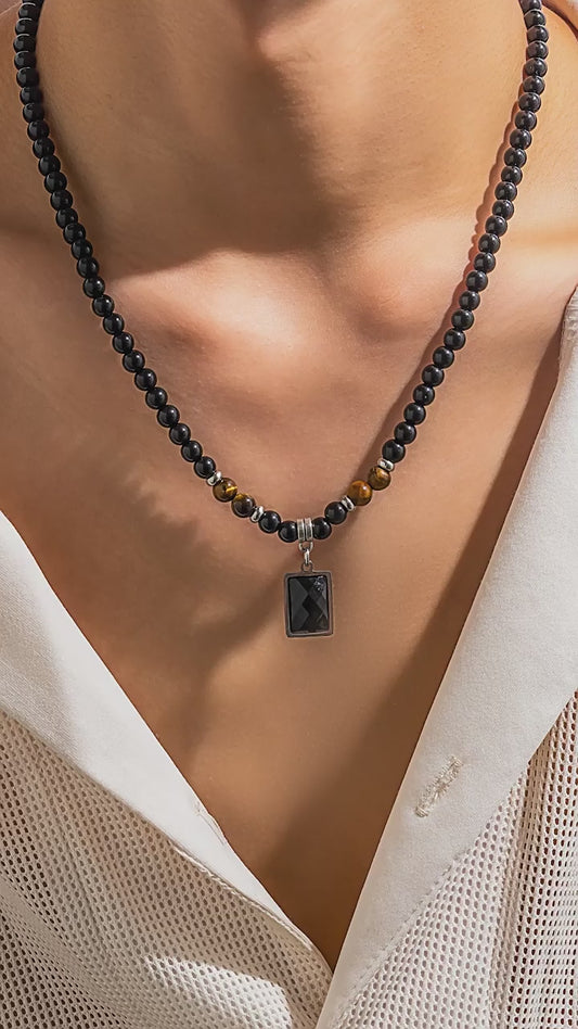 Men's beaded necklace