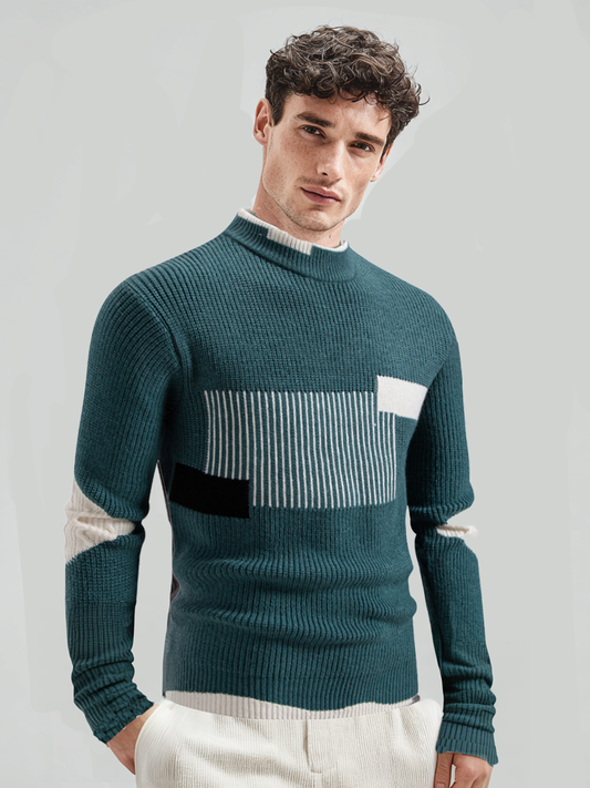 Men's casual knitted long-sleeved top