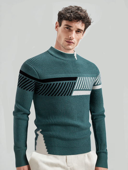 Men's casual knitted long-sleeved top