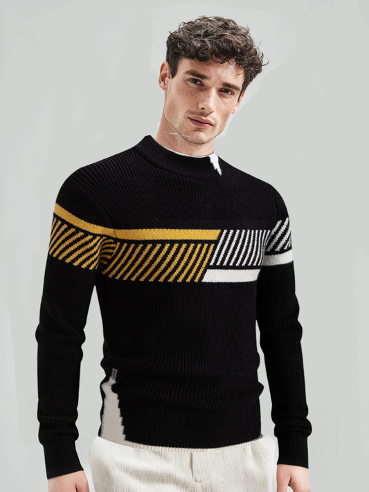 Men's casual knitted long-sleeved top