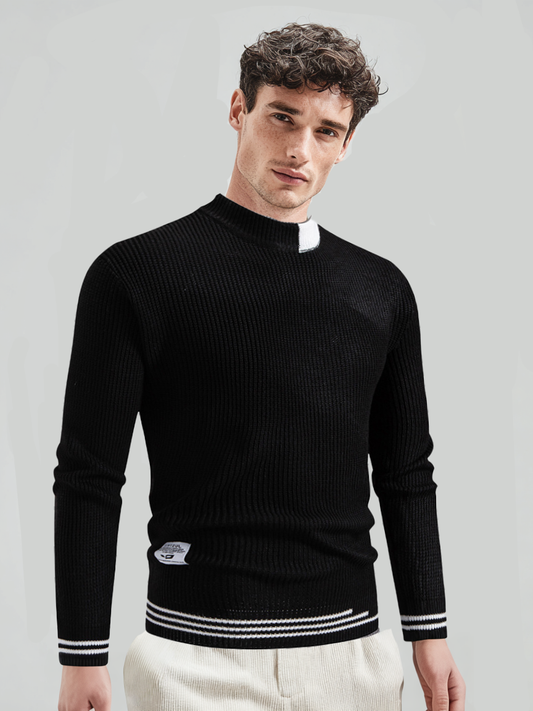 Men's casual knitted long-sleeved top